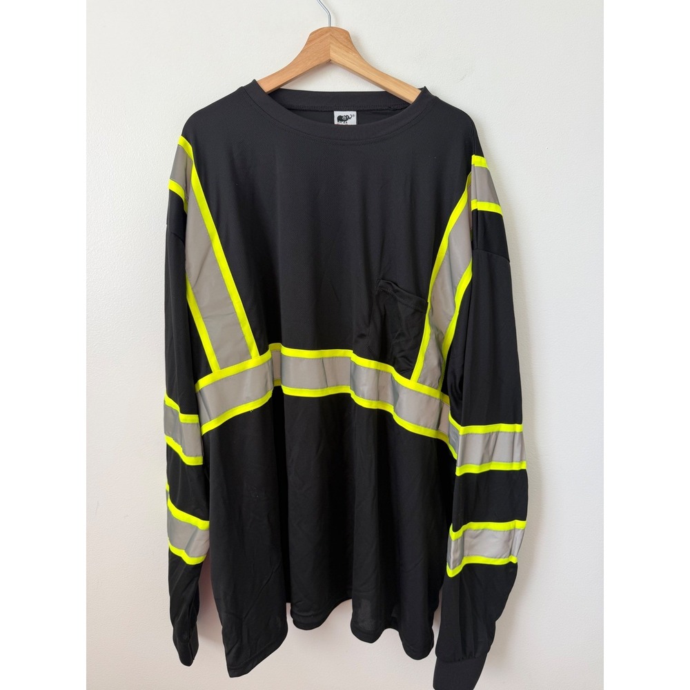 Golden Elephant High Visibility Long Sleeve Work Shirt – Black & Yellow 5XL NWT